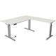 Kerkmann Sitz-Steh-Schreibtisch 10234010 Spanplatte weiß, silber