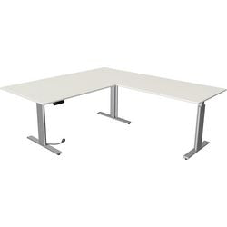 Kerkmann Sitz-Steh-Schreibtisch 10235510 Spanplatte weiß, silber