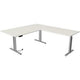 Kerkmann Sitz-Steh-Schreibtisch 10235510 Spanplatte weiß, silber
