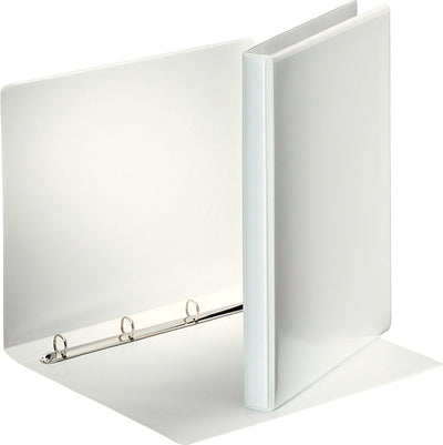 Esselte Essentials Panorama-Ringbinder A4 – 4-Ring – Rückenbreite 30 mm – Kapazität 140 Blatt – Weiß