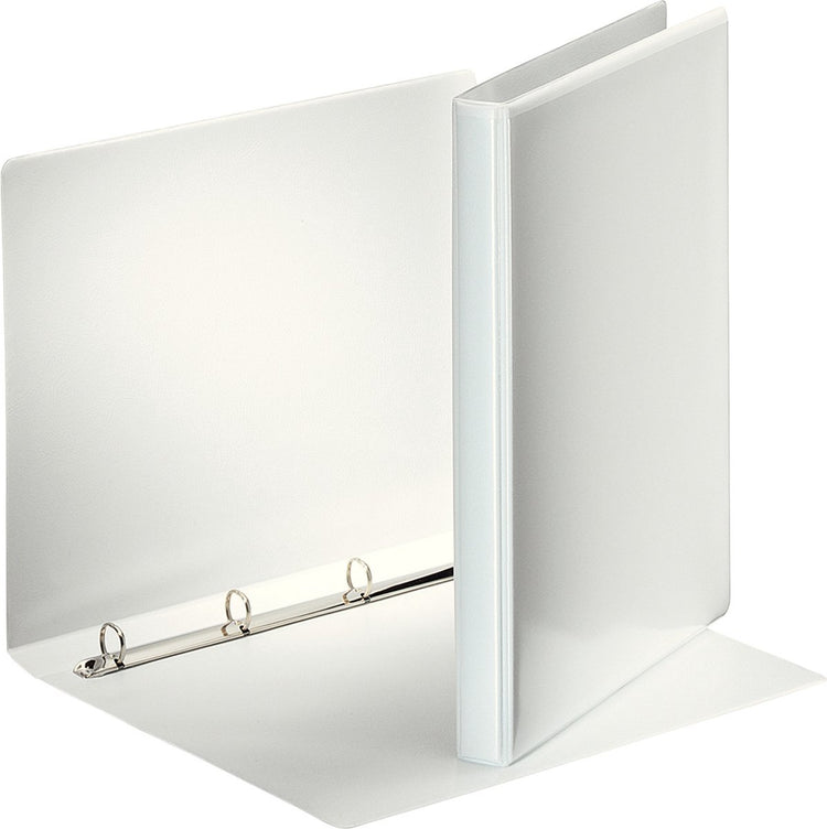 Esselte Essentials Panorama-Ringbinder A4 – 4-Ring – Rückenbreite 30 mm – Kapazität 140 Blatt – Weiß