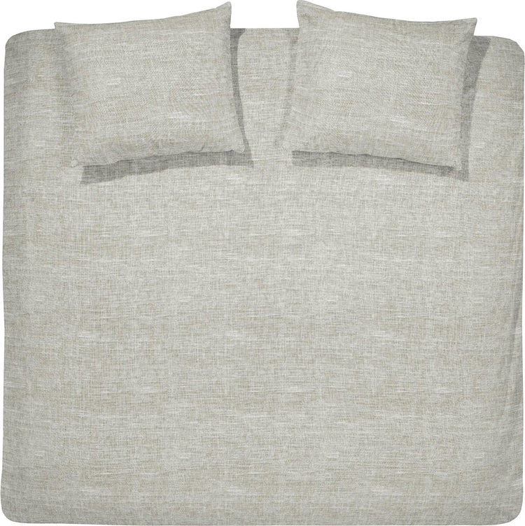 Cinderella Lyn Bettbezug – 2 Personen – Baumwolle – Einzelbetten extra breit – 260 x 200 x 220 cm – Naturleinen + 2 Kissenbezüge 60 x 70