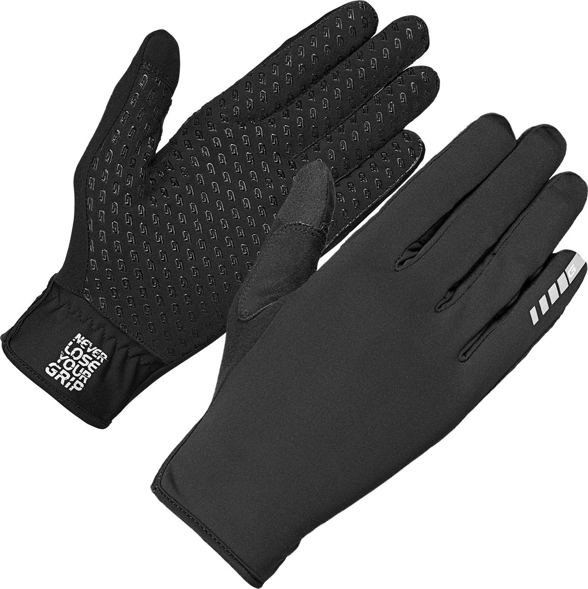 Gripgrab - Raptor Raceday winddichte Frühlings-Herbst-Fahrradhandschuhe winddicht ohne Polsterung - Schwarz - Unisex - Größe S