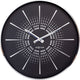 Nexttime exzentrisch – geräuschlose Wanduhr – 40 cm – Metall – Schwarz