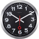 Nexttime Station – Wanduhr – 35 cm – Aluminium – Schwarz