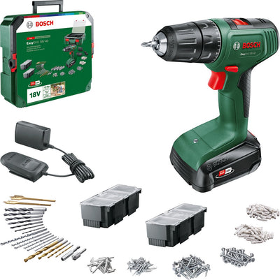 Bosch easydrill 18v-40 – Akku-Bohrschrauber – inklusive 1x 18V (1,5 Ah) Akku – Ladegerät – 241-teiliges Zubehörset