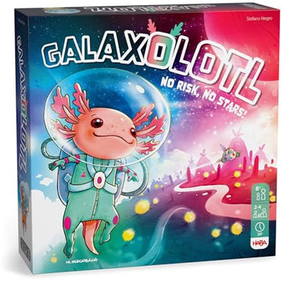Haba Brettspiel Galaxolotl – spannendes Weltraumabenteuer für Kinder.