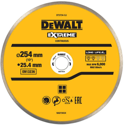 Dewalt dt3734 Diamantsägeblatt für Fliesen 250 x 25,4 mm