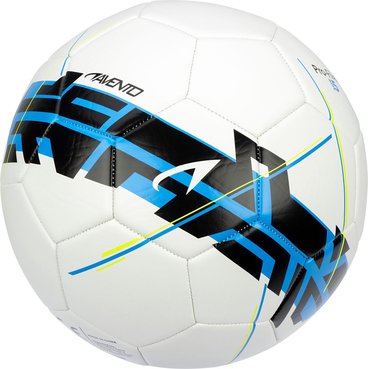 Avento Fußball - Pro-Filer - Schwarz Blau - Größe 5 - ⌀ ca. 22 cm