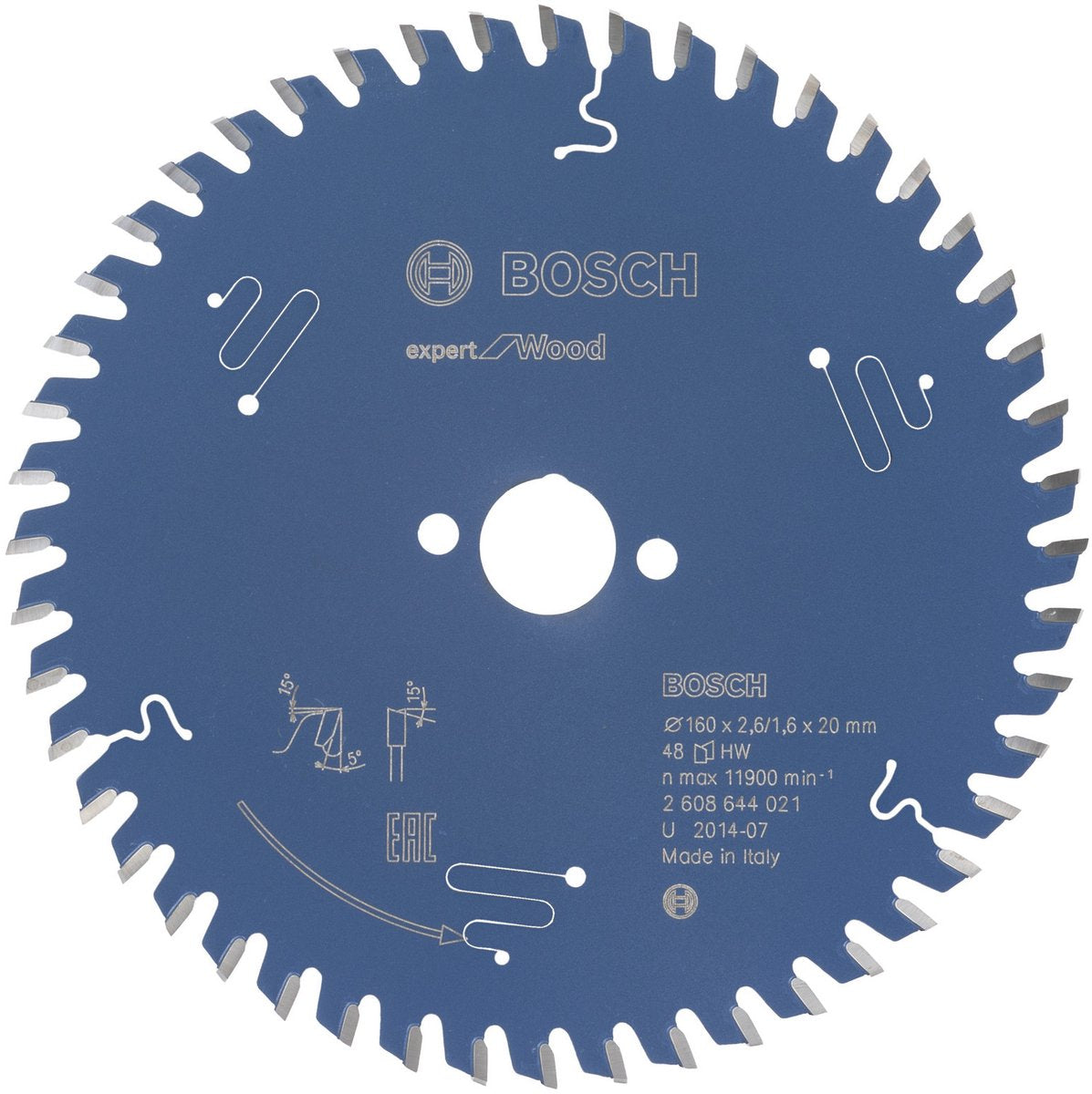 Bosch Kreissägeblatt Experte für Holz 150x20x2,6 1,6x24 t