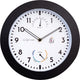 Nextime Daisy – Wetterstation-Wanduhr – 25,5 cm – Metall – Schwarz und Weiß – wetterfest