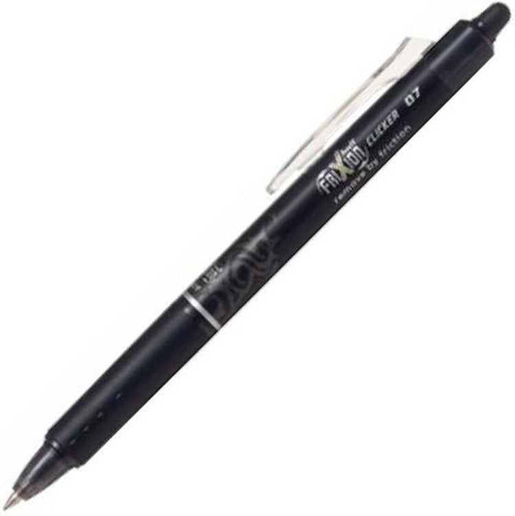 Pilot Frixion Kugelschreiber 0,7 mm Clicker – Box mit 12 Stück – Schwarz