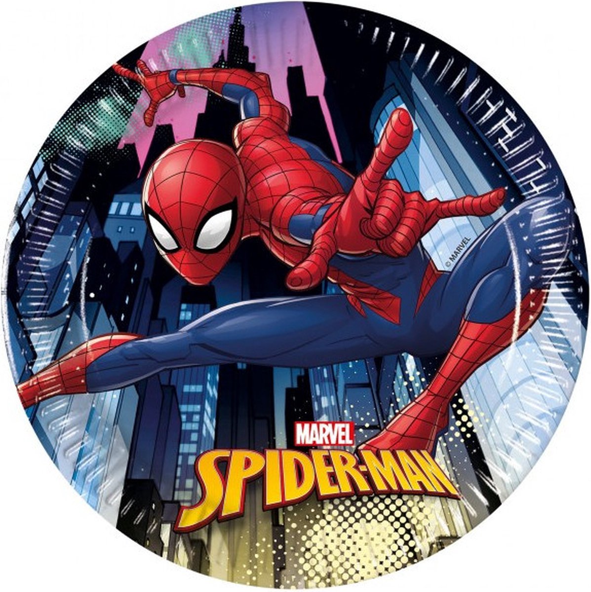 Procos partyteller Spider-Man 20 cm Papier blau 8 Stück