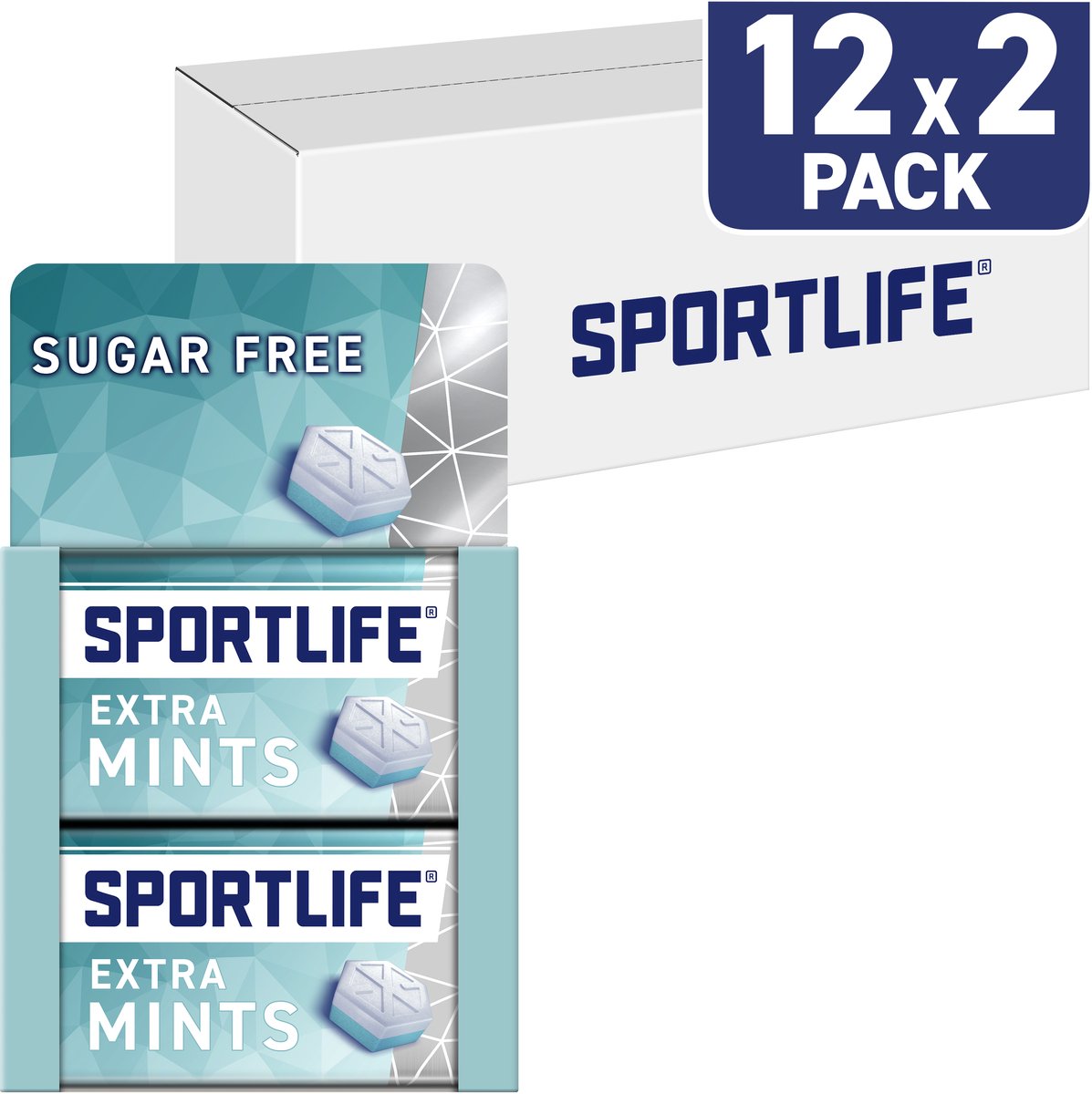 Sportlife Mints Extra Mints – zuckerfreie Mints 2er-Pack – 12x (2x35g)