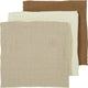 Meyco Baby Uni hydrophile Tücher – 3er-Pack – Offwhite Sand Toffee – 70 x 70 cm