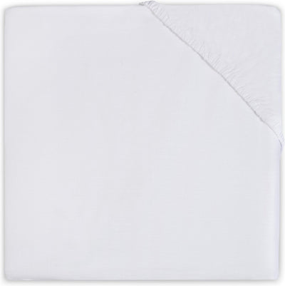 Jollein Baby-Spannbettlaken für Kinderbett, Baumwolle, 60 x 120 cm – weiß