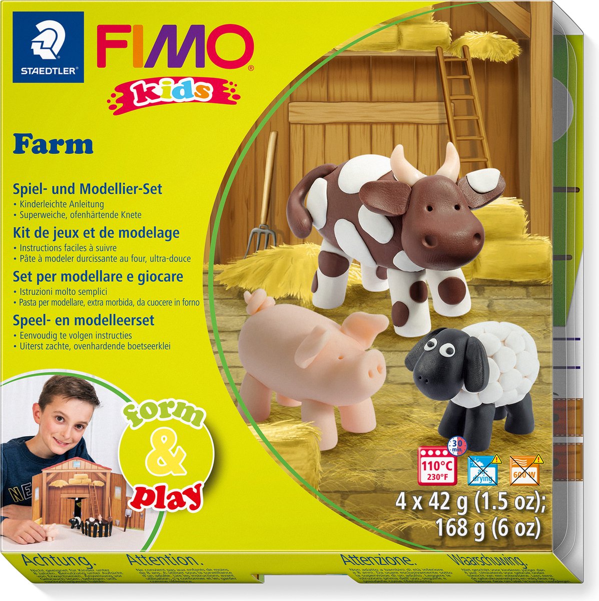 Fimo Kids – ofenhärtende Modelliermasse – Form Spielbauernhof