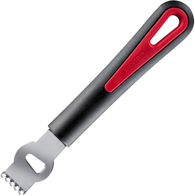 Westmark Zitronenabzieher mit Riffelmesser, Länge: 16,5 cm, Edelstahl-Kunststoff, galant, schwarz rot, 29302270