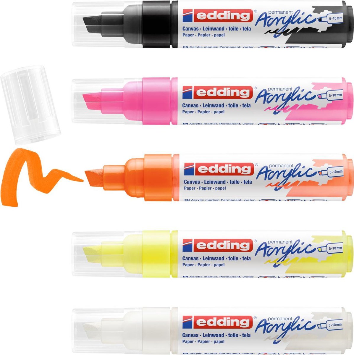 Edding 5000 • Acrylmarker breit 5er Set Neon