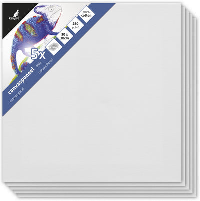 Kangaro-Leinwandpaneel – 30 x 30 cm – 5 Stück – Leinwand für Gemälde – k-803030