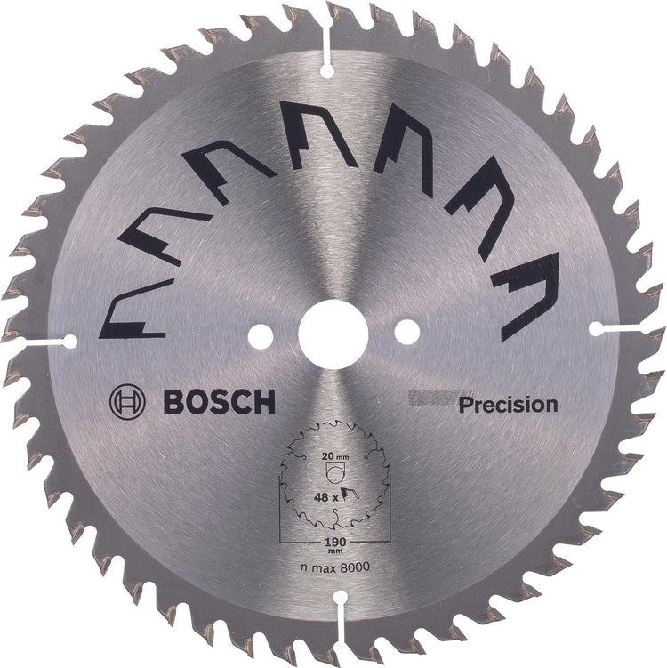 Bosch Kreissägeblatt Präzision 190 x 20 x 2,5 mm – 48 Zähne