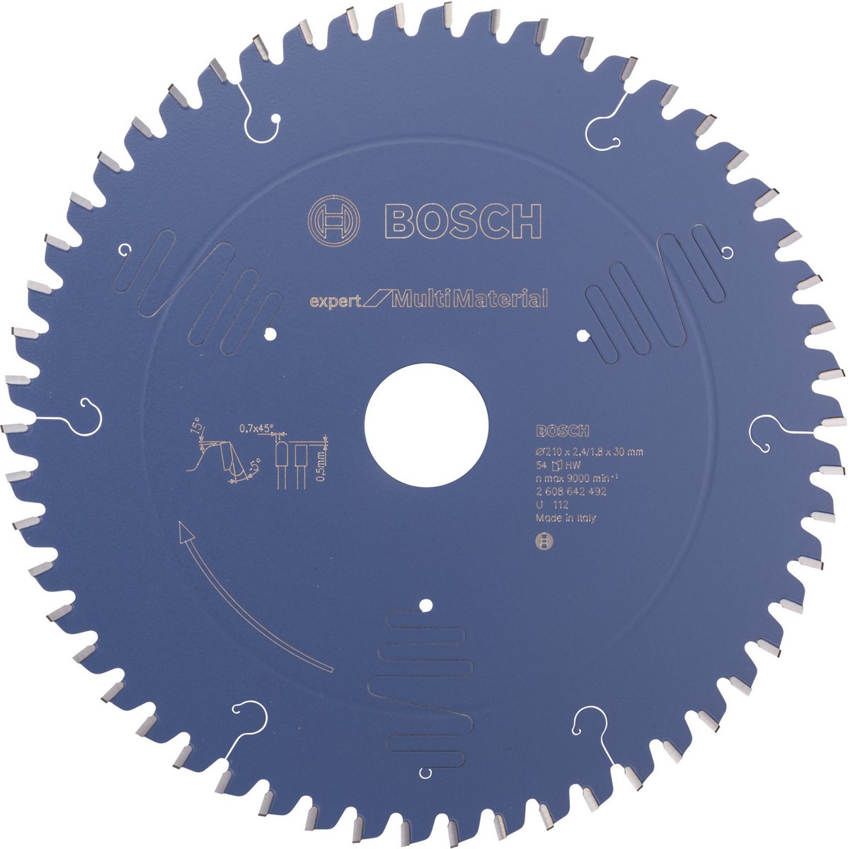Bosch - Kreissägeblatt-Experte für Multimaterial 210 x 30 x 2,4 mm, 54