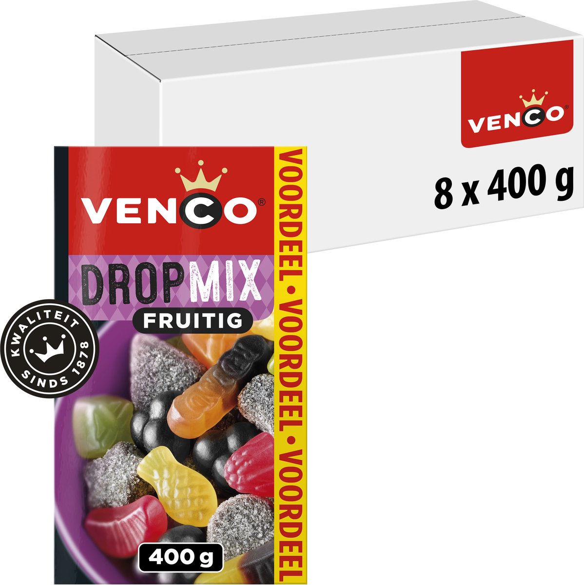 Venco fruchtige Lakritzmischung - Lakritzfruchtgeschmack - 8x400g