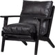 Woood Houston-Sessel – Leder – Schwarz – 86 x 71 x 71