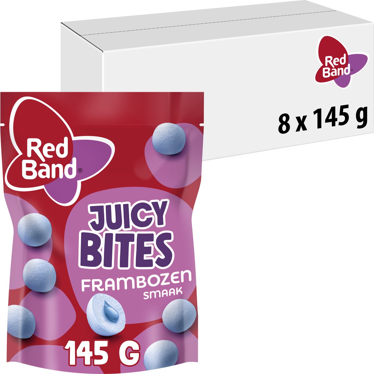 Red Band Juicy Bites Himbeergeschmack (8x 145gr)