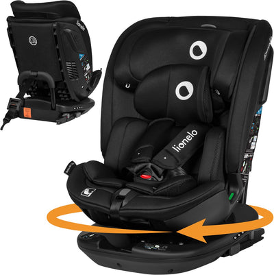 Lionelo Bastiaan RWF i-Size Autositz 0-36 kg – Isofix – 360° drehbar – i-Size R129 – rückwärts vorwärts – Seitenschutz – Tri-Guard-Kopfstütze – von der Geburt bis 12 Jahre