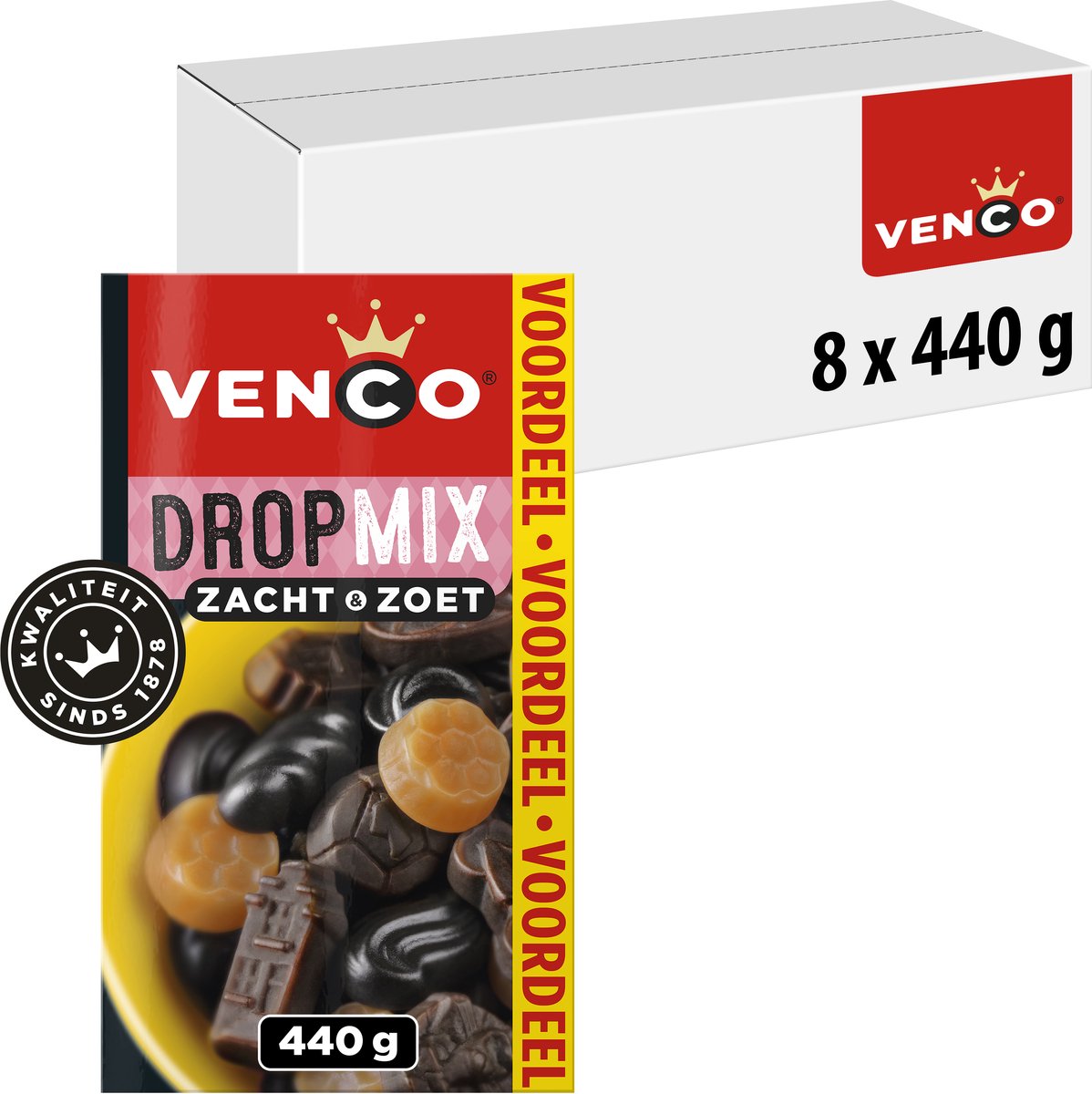 Venco - Lakritzmischung weich süß - Lakritze - 8x440g
