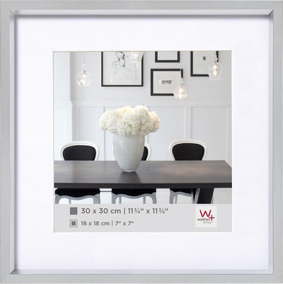 Walther Steel Style - Kunststoffrahmen - Fotogröße 30x30 cm - Silber
