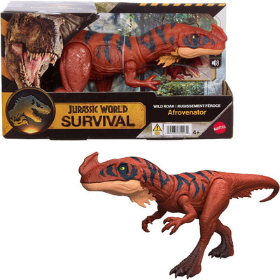 Mattel Jurassic World Wild brüllender Afrovenator Dinosaurier-Aktionsfigur - mit Licht und Ton
