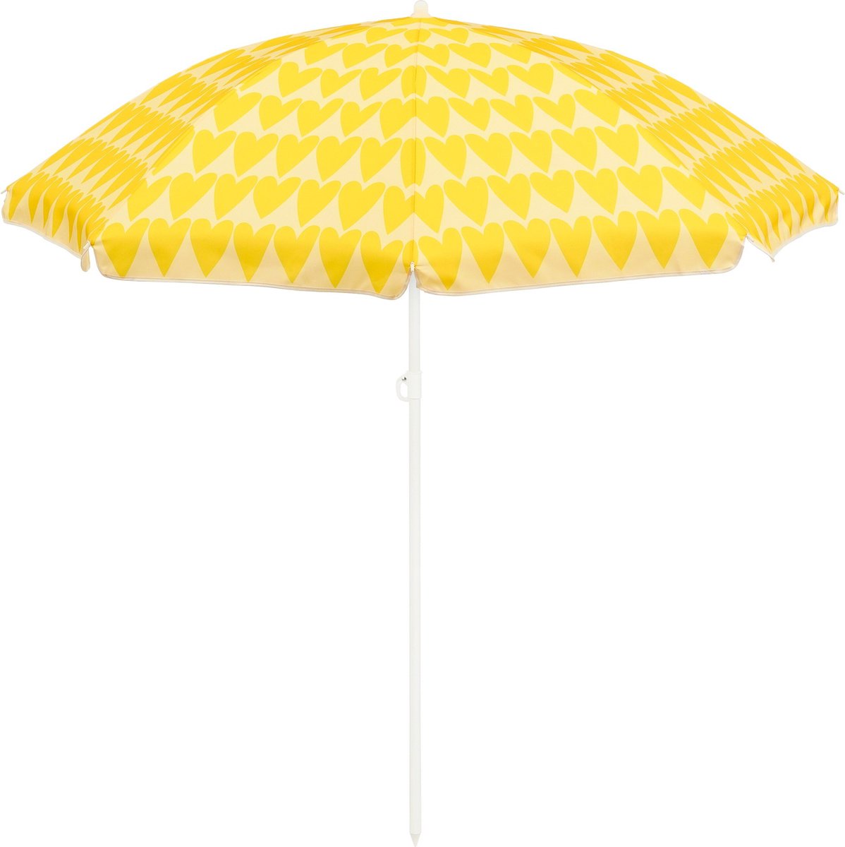 Mica Dekorationen Herz-Strandschirm – H180 x ø160 cm – Gelb