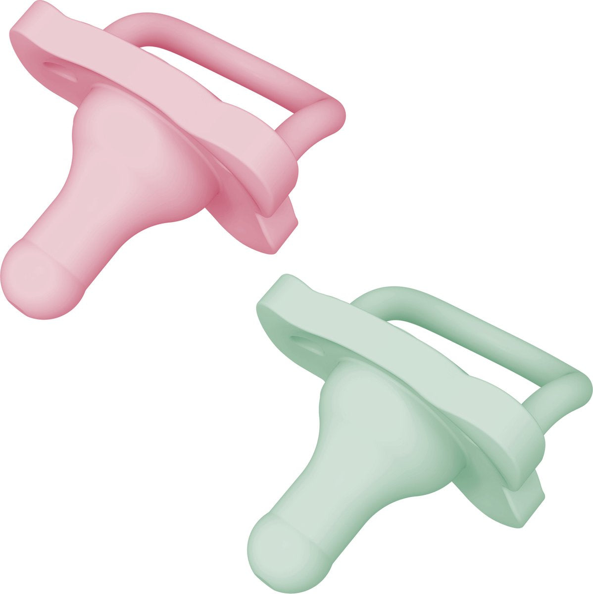 Dr. Browns Dr. Brown's Happypaci Schnuller – 0–6 Monate – rosa grün – 2 Stück