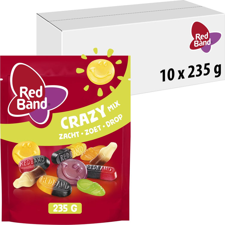 Red Band Candy Mix Crazy - süßes Bonbon-Lakritz - 10x235g