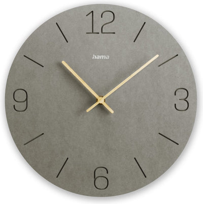 Hama Wanduhr - Kreta - Quarz - Analog - Grau