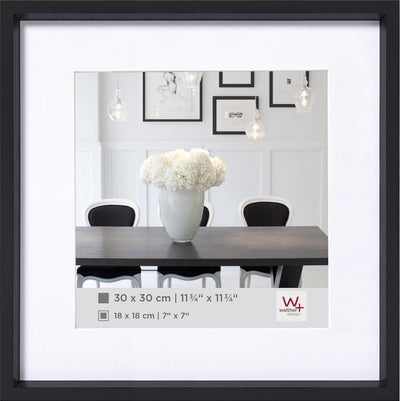 Walther Steel Style - Kunststoffrahmen - Fotogröße 40x40 cm - Schwarz