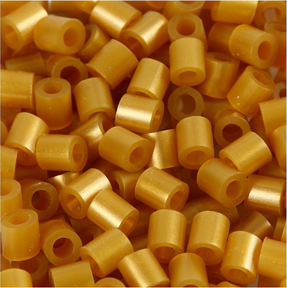 Nabbi-Perlen zum Aufbügeln, Größe 5 x 5 mm, Lochgröße 2,5 mm, mittel, gold (32263), 1100 Stück, 1 Box