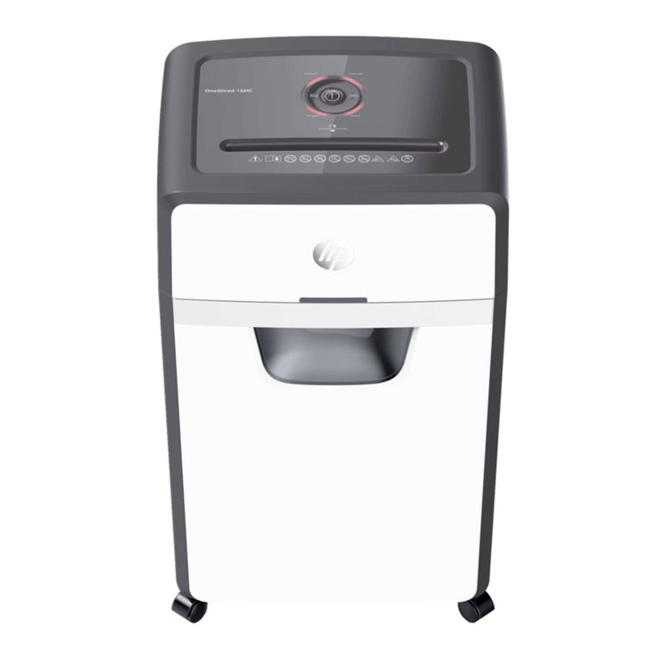 HP Oneshred 24cc Aktenvernichter – Aktenvernichter – Sicherheitsstufe P-4 – 24 Blatt DIN A4 – Kreuzschnitt – 30 Liter – professionell – Büroeinsatz – weiß