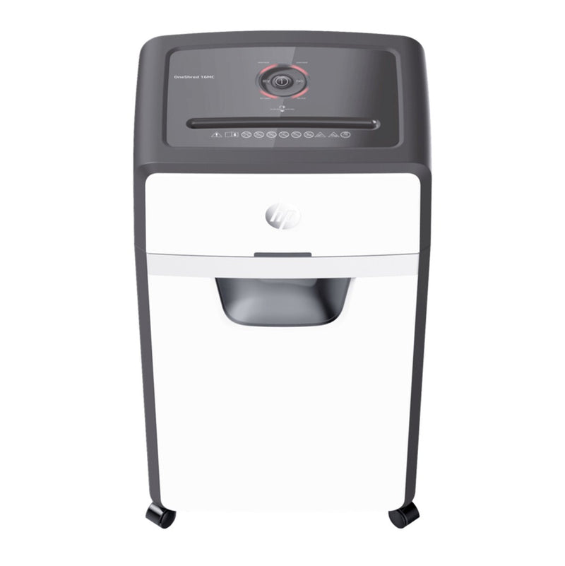 HP Oneshred 24cc Aktenvernichter – Aktenvernichter – Sicherheitsstufe P-4 – 24 Blatt DIN A4 – Kreuzschnitt – 30 Liter – professionell – Büroeinsatz – weiß