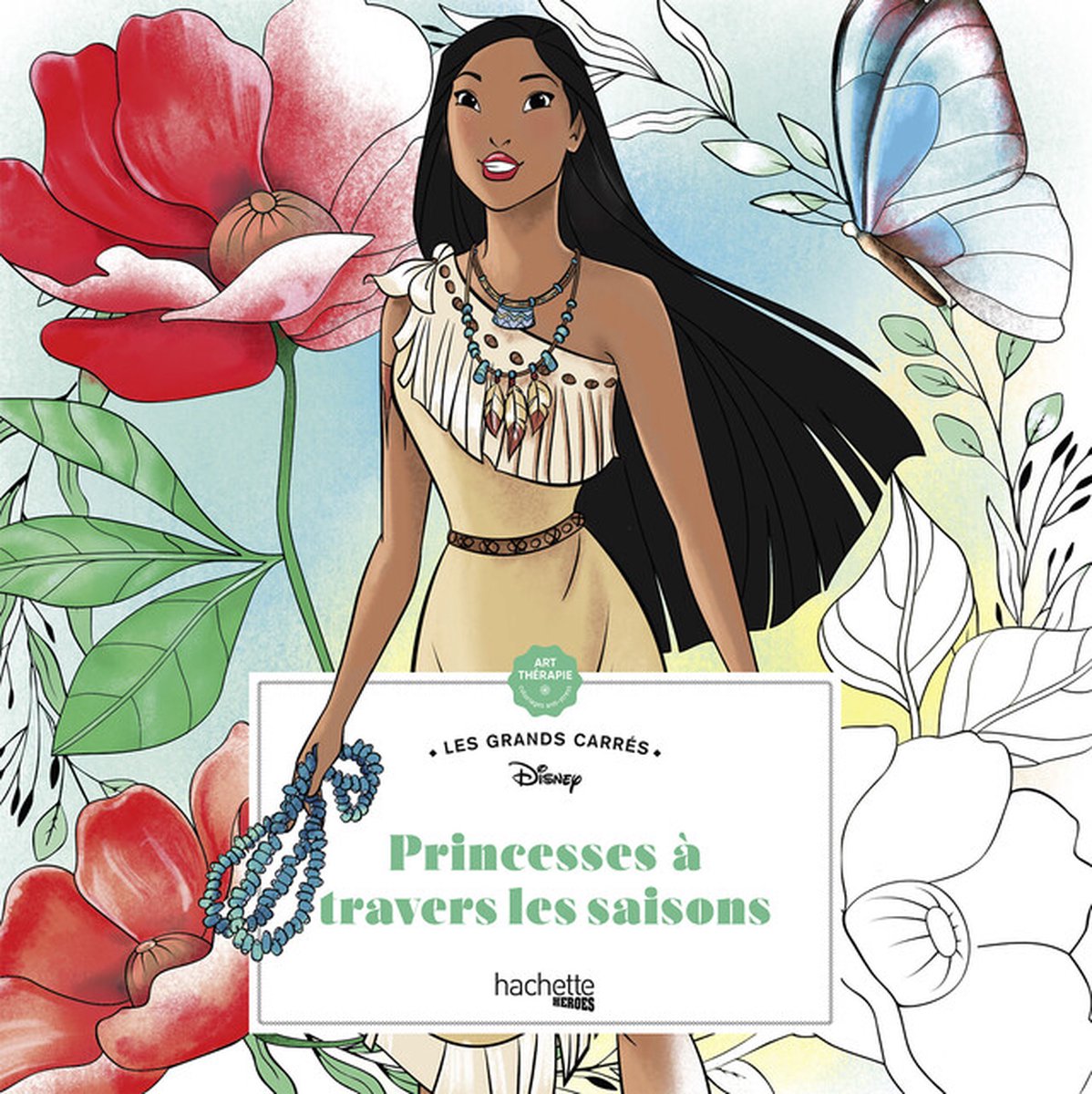 Hachette Heroes Disney Les Grands Carrés Disney Princesses à travers les Saisons – Malbuch für Erwachsene