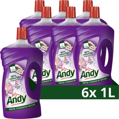 Andy – Lotus-Akazie-Allzweckreiniger – 6 Flaschen x 1 l – Vorteilspack