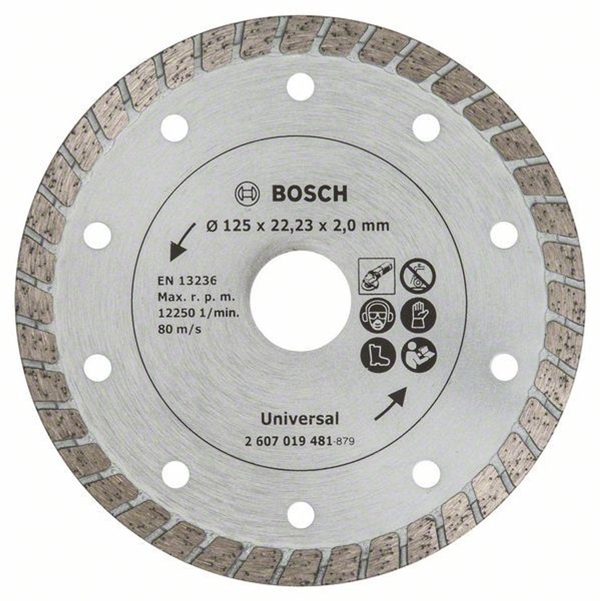 Bosch Zubehör Diamant-Trennscheibe Turbo, 125 mm ø - 2607019481