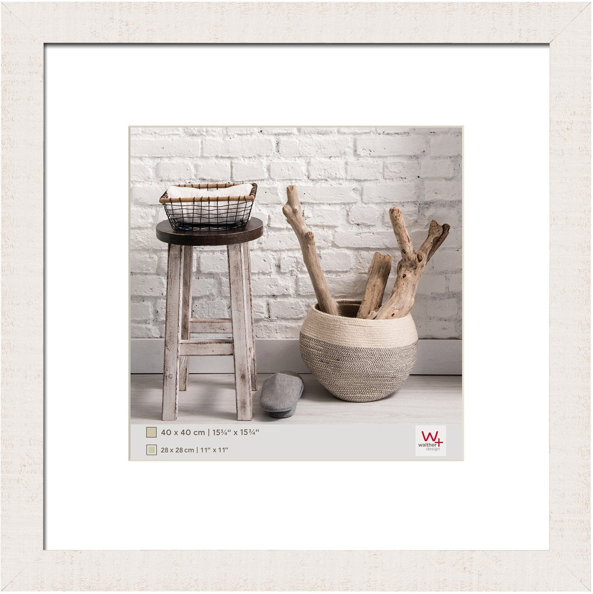 Walther Home - Holzrahmen - Fotogröße 40x40 cm - Polarweiß