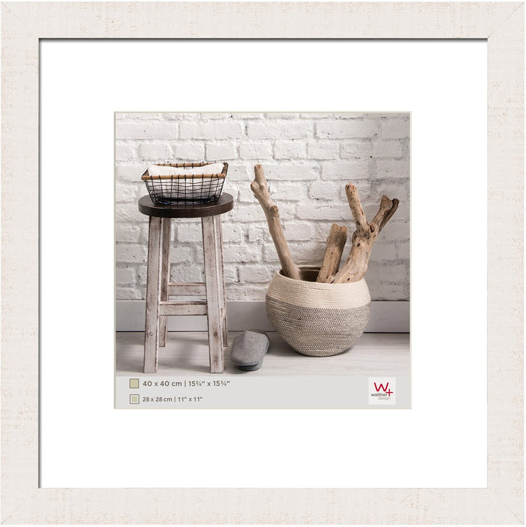 Walther Home - Holzrahmen - Fotogröße 40x40 cm - Polarweiß