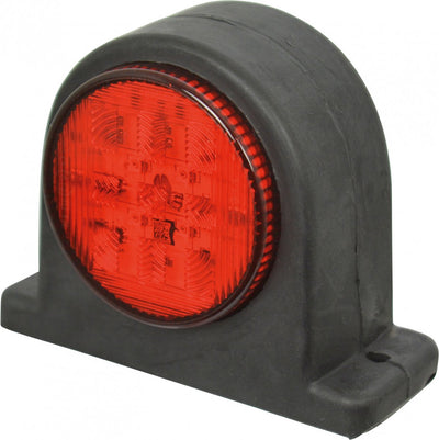 Carpoint LED-Positionslicht – rechts – rot weiß – 10–30 Volt – 8 helle LEDs – Gummigehäuse – LED-Lampe ø 50 mm – Kabellänge 20 cm – Sockelmaße 67 x 84 mm