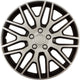 Versaco Radkappen Dakar Silber Schwarz 14 Zoll - Set (4 Stück)