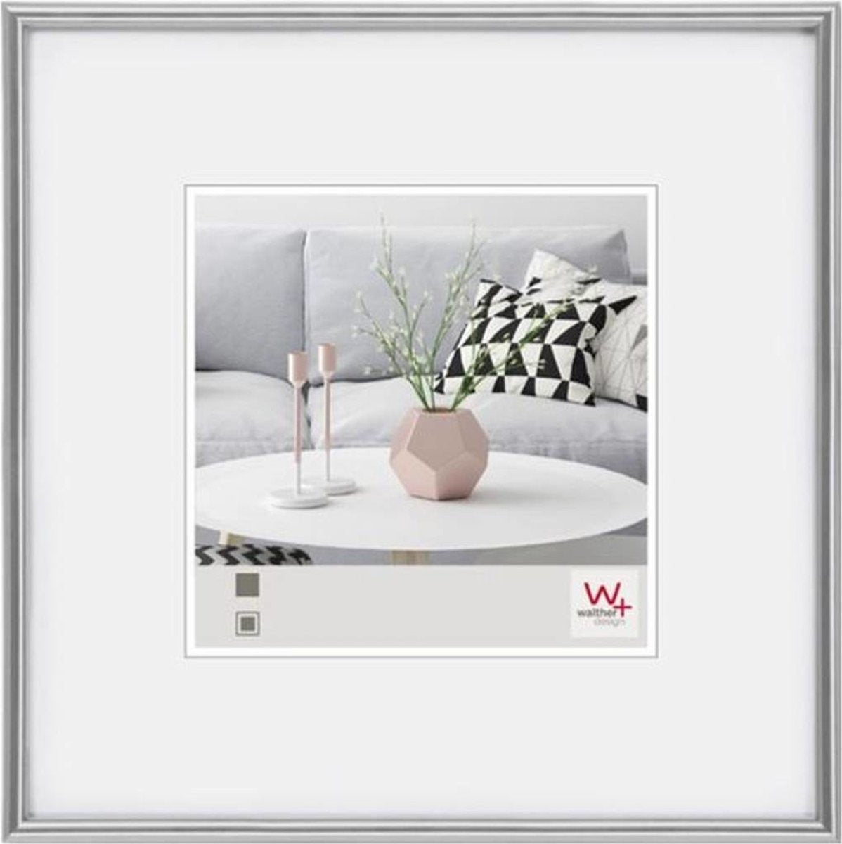 Walther Galeria - Kunststoffrahmen - Fotogröße 40x40 cm - Silber