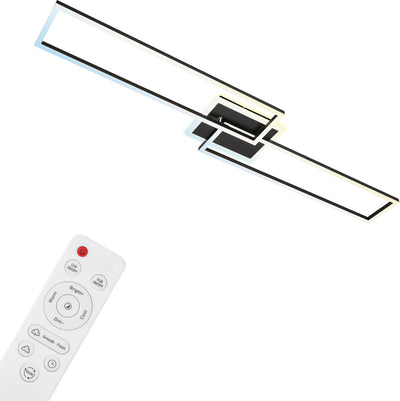 Briloner Frame S – smarte LED-Deckenleuchte – dimmbare Deckenleuchte – CCT – Nachtlichtfunktion – Timer-Funktion – Memory-Funktion – dimmbar per Fernbedienung